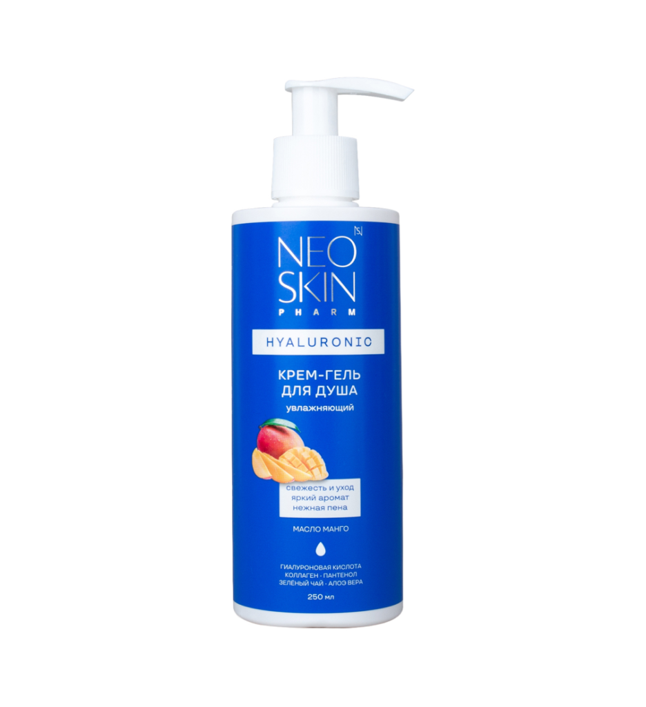 фото упаковки Neo Skin Hyaluronic Крем-гель для душа увлажняющий с маслом манго